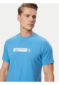 Karl Lagerfeld Jeans T-Shirt A1M17112 Niebieski Slim Fit. Kolor: niebieski. Materiał: bawełna #5