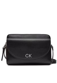 Calvin Klein Torebka Ck Daily Camera Bag Pebble K60K611914 Czarny. Kolor: czarny. Materiał: skórzane