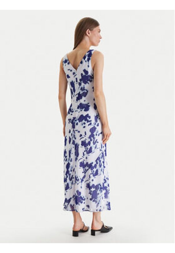 Calvin Klein Sukienka wieczorowa Printed Chiffon Sl Cowl LV044F029G Biały Regular Fit. Kolor: biały. Materiał: syntetyk. Styl: wizytowy