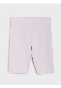 Sinsay - Prążkowane kolarki z bawełny - fioletowy. Kolor: fioletowy. Materiał: prążkowany, bawełna #1