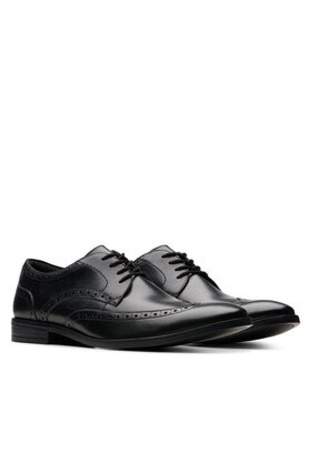 Clarks Półbuty Brandon Limit 26178490 Czarny. Kolor: czarny. Materiał: skóra