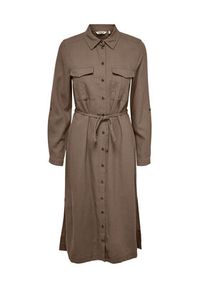only - ONLY Sukienka koszulowa 15278720 Brązowy Relaxed Fit. Kolor: brązowy. Materiał: wiskoza. Typ sukienki: koszulowe #2
