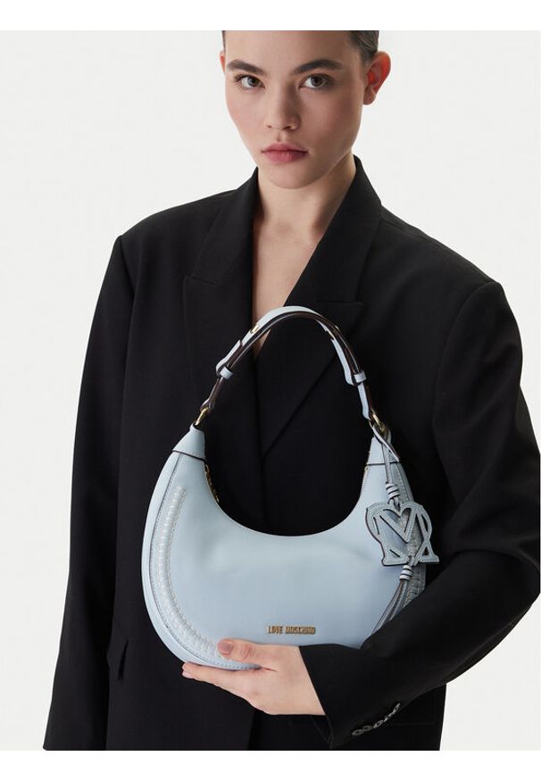 Love Moschino - LOVE MOSCHINO Torebka JC4095PP1OLI0701 Błękitny. Kolor: niebieski. Materiał: skórzane