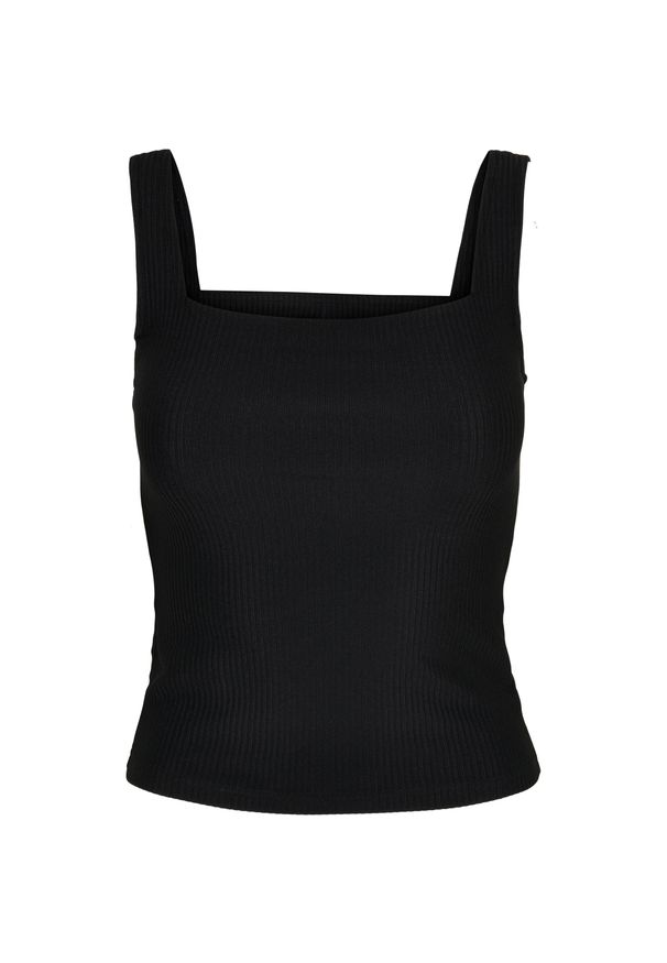 Damski tank top Urban Classics ladies squard neckline rib(GT). Kolor: czarny