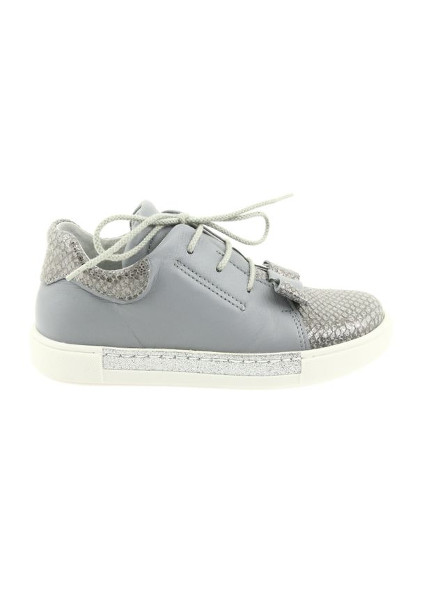 RenBut - Buty skórzane sportowe Ren But 3303 szare. Kolor: szary. Materiał: skóra. Styl: sportowy