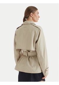 Calvin Klein Trencz LV044B540G Beżowy Regular Fit. Kolor: beżowy. Materiał: syntetyk, bawełna #6