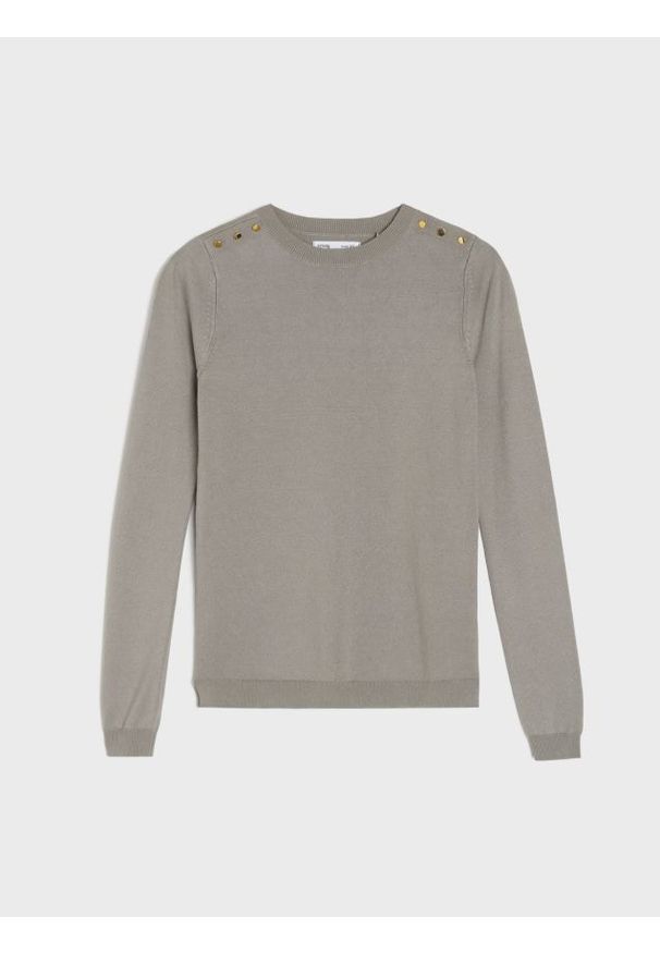 Sinsay - Wiskozowy sweter - zielony. Kolor: zielony. Materiał: wiskoza