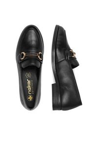 Rieker Loafersy 46262-01 Czarny. Kolor: czarny. Materiał: skóra #3