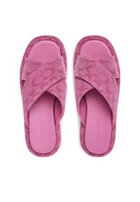 Coach Klapki Penelope CAS84 Różowy. Kolor: różowy. Materiał: materiał