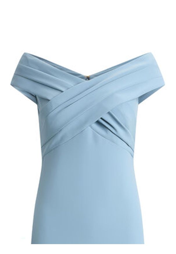 Lauren Ralph Lauren - LAUREN RALPH LAUREN Sukienka wieczorowa 253936391008 Błękitny Slim Fit. Kolor: niebieski. Materiał: syntetyk. Styl: wizytowy