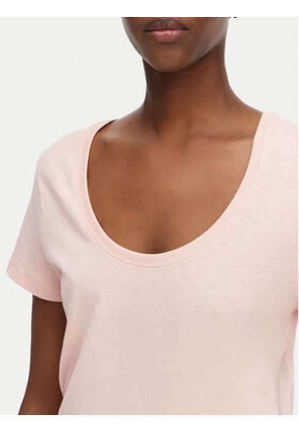 TOMMY HILFIGER - Tommy Hilfiger T-Shirt WW0WW48705 Różowy jasny Regular Fit. Kolor: różowy. Materiał: bawełna