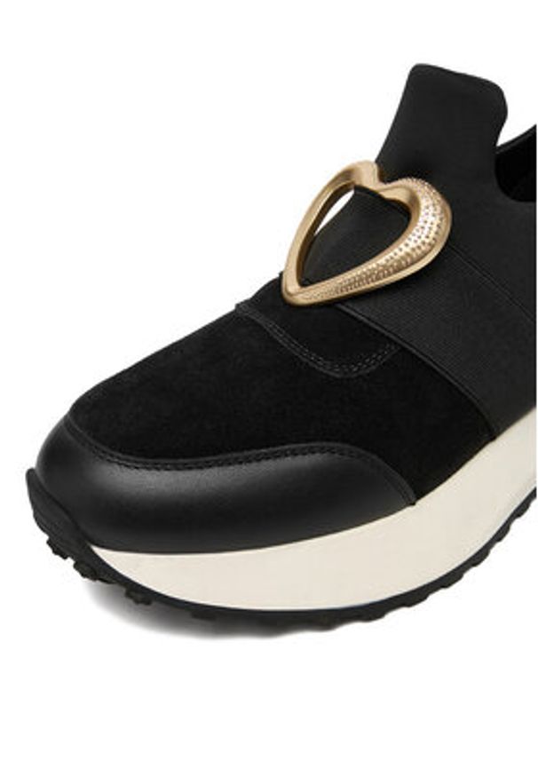 Eva Minge Sneakersy EO-HOLLY-022-1-A10 Czarny. Kolor: czarny. Materiał: materiał