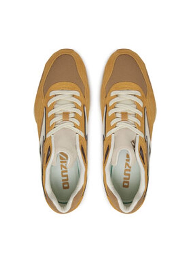 Mizuno Sneakersy Contender D1GA238 Żółty. Kolor: żółty. Materiał: zamsz, skóra