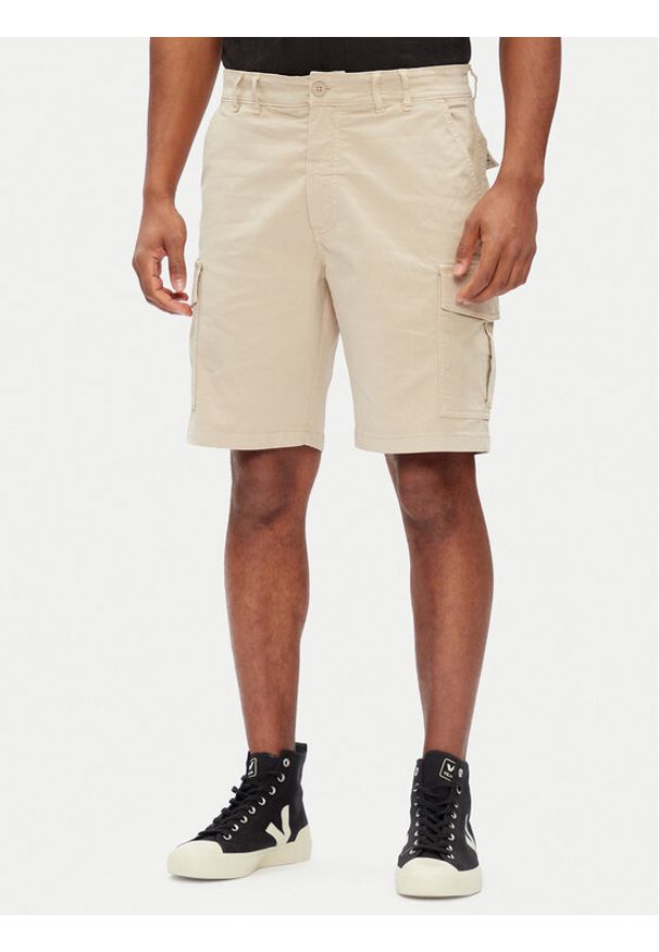Pepe Jeans Szorty materiałowe Seasonal PM801179 Beżowy Regular Fit. Kolor: beżowy. Materiał: bawełna