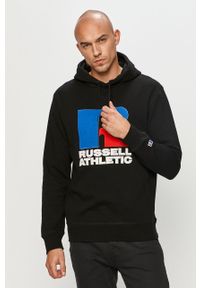 Russell Athletic - Bluza. Okazja: na co dzień. Typ kołnierza: kaptur. Kolor: czarny. Materiał: bawełna, poliester, dzianina. Wzór: nadruk. Styl: casual #1