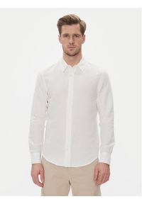 Lee Koszula Patch 112364230 Biały Regular Fit. Kolor: biały. Materiał: bawełna