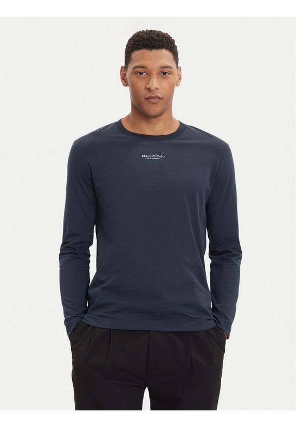 Marc O'Polo Longsleeve 528 2012 52020 Granatowy Regular Fit. Typ kołnierza: polo. Kolor: niebieski. Materiał: bawełna. Długość rękawa: długi rękaw