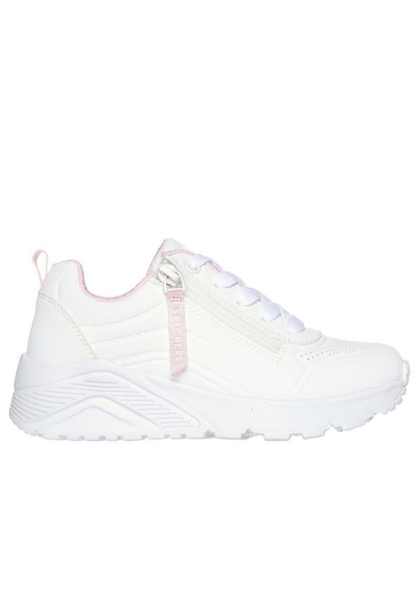 skechers - Buty sportowe dziecięce Skechers Uno Lite. Kolor: biały. Materiał: skóra, materiał, syntetyk. Szerokość cholewki: normalna. Model: Skechers Sport. Sport: turystyka piesza
