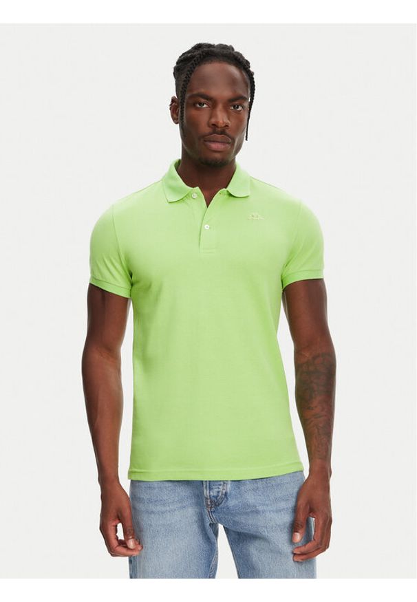 Robe di Kappa Polo William 6006170 Zielony Slim Fit. Typ kołnierza: polo. Kolor: zielony. Materiał: bawełna