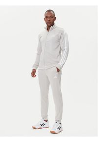 Adidas - adidas Dres Basic 3-Stripes JX5519 Beżowy Regular Fit. Kolor: beżowy. Materiał: syntetyk