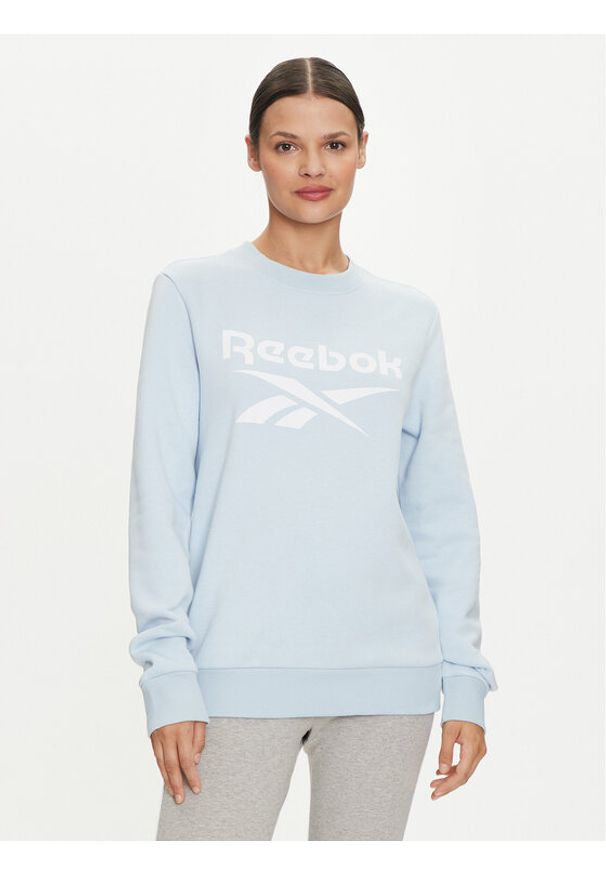 Reebok Bluza Fleece Crew 100037628 Niebieski Regular Fit. Kolor: niebieski. Materiał: bawełna