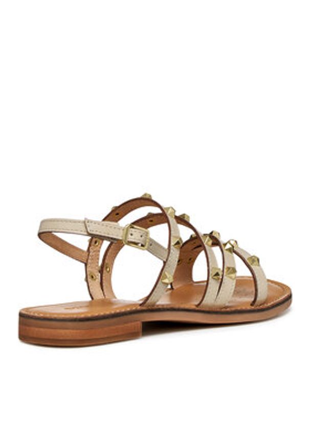 Geox Sandały D Maddalusiac D65YMH 0001J C1122 Écru. Kolor: kremowy. Materiał: skóra