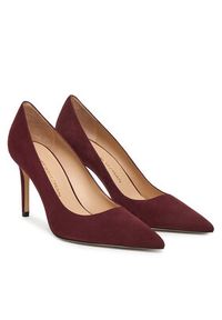 Stuart Weitzman Szpilki Stuart Power 85 SJ948 PY0 Bordowy. Kolor: czerwony. Materiał: skóra, zamsz. Obcas: na szpilce