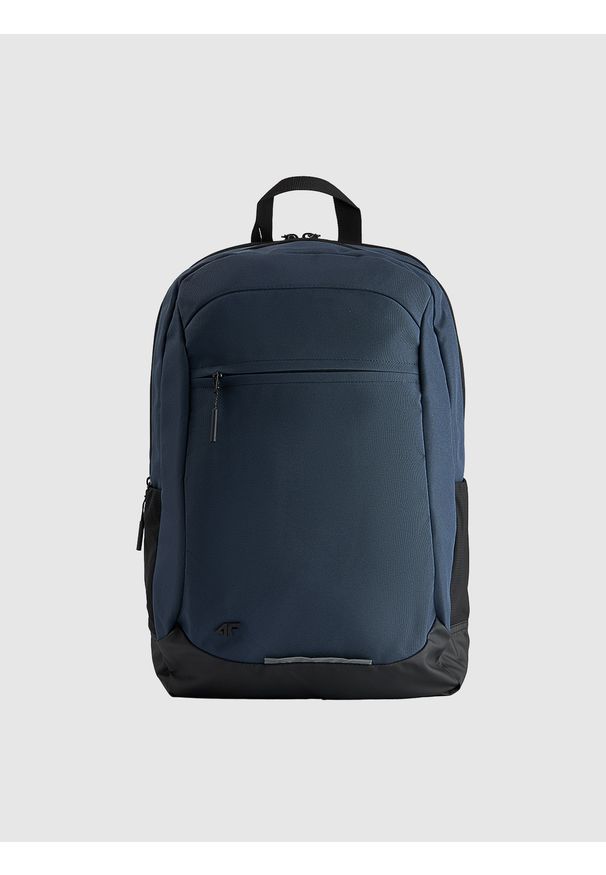 4f - 4F Plecak miejski (20 L) z zapinaną kieszenią na laptop - granatowy Uniwersalny. Kolor: niebieski. Materiał: syntetyk, tkanina, materiał. Wzór: gładki. Styl: casual, elegancki