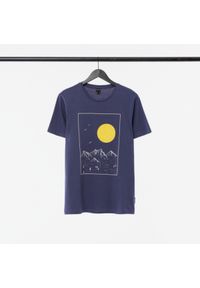 outhorn - T-shirt z nadrukiem męski. Materiał: materiał, bawełna, jersey. Wzór: nadruk #4