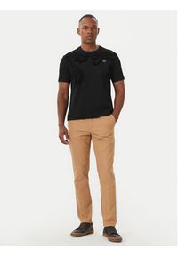 Beverly Hills Polo Club T-Shirt M1631-HR Czarny Regular Fit. Typ kołnierza: polo. Kolor: czarny. Materiał: bawełna #5
