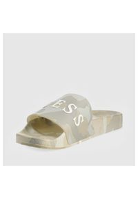 Guess - GUESS Beżowe klapki męskie w moro, Rozmiar 42. Kolor: beżowy. Wzór: moro #4