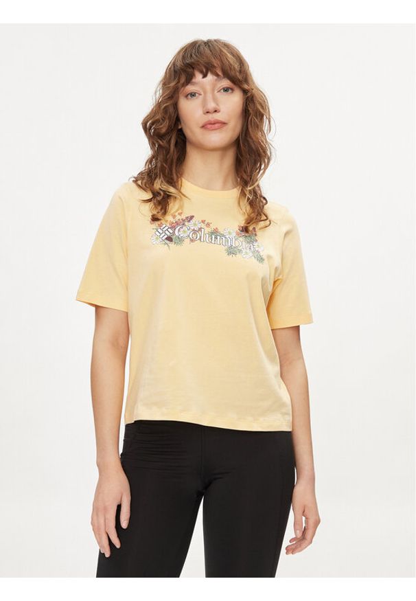 columbia - Columbia T-Shirt North Cascades™ 1992085 Żółty Relaxed Fit. Kolor: żółty. Materiał: bawełna