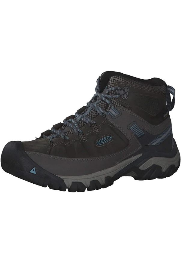 keen - Buty trekkingowe damskie Keen Targhee III Mid WP. Zapięcie: sznurówki. Kolor: wielokolorowy, niebieski, szary. Materiał: tkanina, materiał, skóra, syntetyk. Szerokość cholewki: normalna