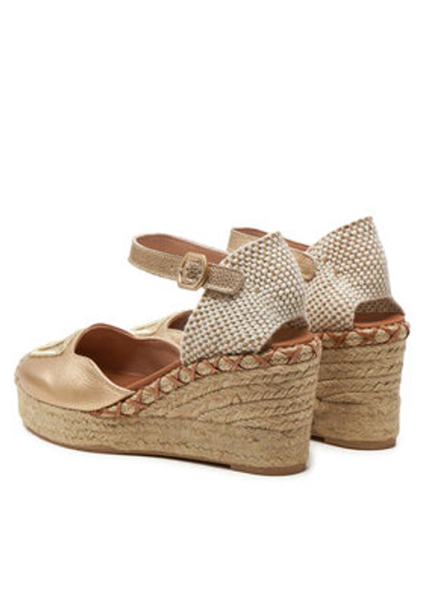 Hispanitas Espadryle Boleromet-V24 HV243449 Złoty. Kolor: złoty. Materiał: materiał