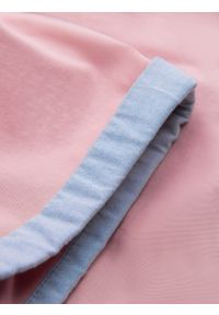 Ombre Clothing - Szorty męskie chinosy z kontrastowym podwinięciem – różowe V8. Okazja: na imprezę, do pracy, na co dzień. Kolor: różowy. Materiał: tkanina, elastan, bawełna. Długość: krótkie. Wzór: kolorowy. Sezon: lato. Styl: wakacyjny, casual #4