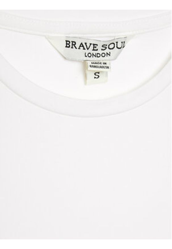 Brave Soul Bluzka LV-627LILY Biały Slim Fit. Kolor: biały. Materiał: bawełna