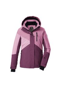 Kurtka narciarska z kapturem dla dziewczynki Killtec KSW 209. Typ kołnierza: kaptur. Kolor: wielokolorowy, niebieski, szary, różowy. Sezon: zima. Sport: narciarstwo #1