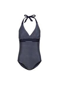 Regatta - Damski Jednoczęściowy Kostium Kąpielowy Flavia II Stripe. Kolor: biały, wielokolorowy, niebieski