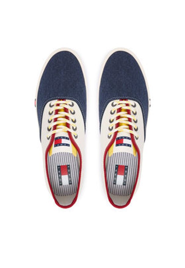 TOMMY HILFIGER - Tommy Hilfiger Tenisówki Archive Vulc Y2K EM0EM01728 Biały. Kolor: biały. Materiał: materiał
