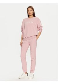 Guess Bluza O5RQ03 KCO31 Różowy Regular Fit. Kolor: różowy. Materiał: bawełna