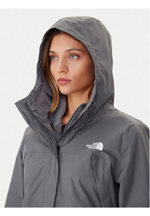 The North Face Kurtka przeciwdeszczowa Antora NF0A8BKD Szary Regular Fit. Kolor: szary. Materiał: syntetyk