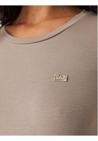 EA7 Emporio Armani Bluzka 7W000456 AF10373 U6100 Beżowy ciemny Slim Fit. Kolor: beżowy. Materiał: bawełna #5
