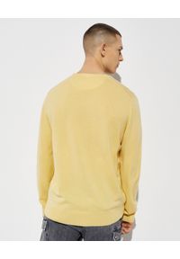 Ralph Lauren - RALPH LAUREN - Żółty sweter z haftowanym logo. Typ kołnierza: polo. Kolor: żółty. Materiał: wełna. Długość rękawa: długi rękaw. Długość: długie. Wzór: haft. Styl: klasyczny #3