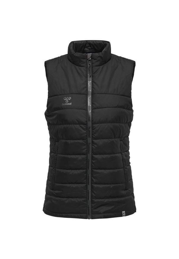 Kurtka sportowa damska Hummel North Waistcoat bez rękawów. Kolor: wielokolorowy, szary, czarny, brązowy. Materiał: puch. Długość rękawa: bez rękawów. Sezon: zima. Styl: sportowy. Sport: turystyka piesza