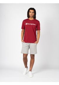 Champion T-Shirt | 217835 | Mężczyzna | Czerwony. Okazja: na co dzień. Kolor: czerwony. Materiał: bawełna. Wzór: nadruk. Styl: sportowy, casual