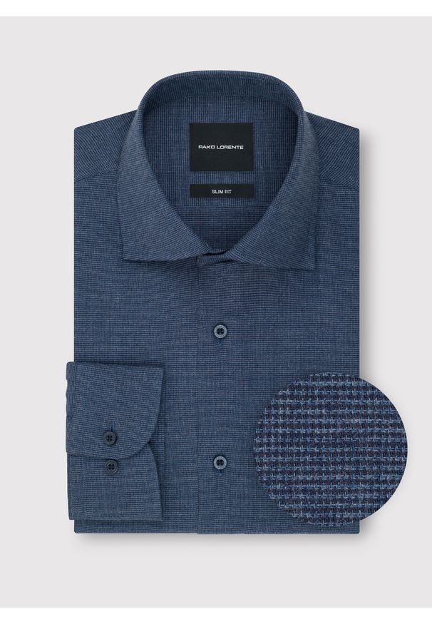 Pako Lorente - PAKO LORENTE – Bawełniana koszula w drobną pepitkę. Materiał: bawełna. Długość rękawa: długi rękaw. Długość: długie