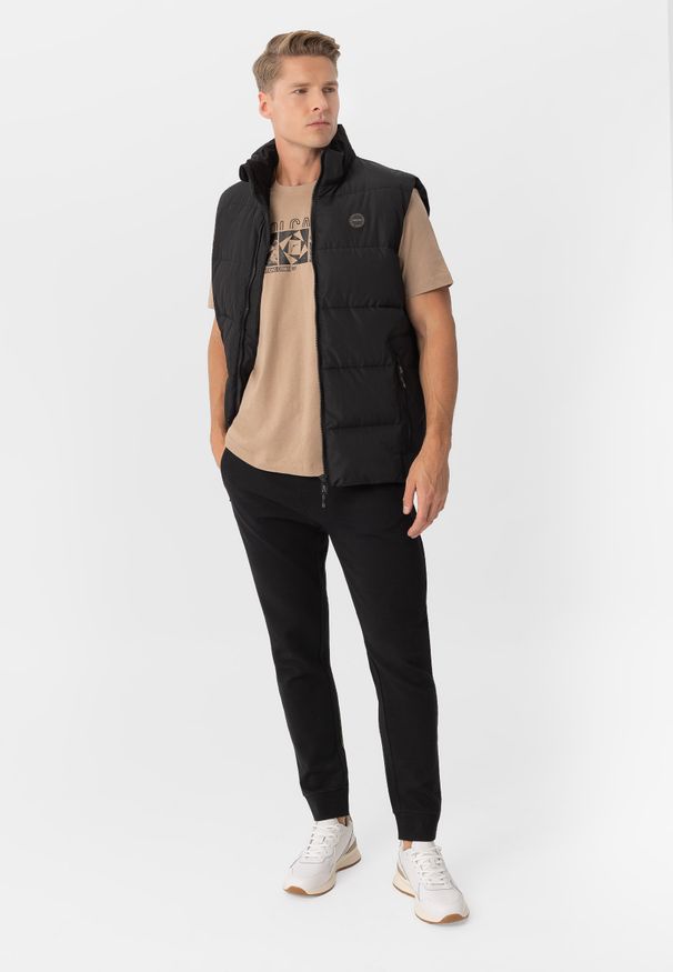 Volcano - Joggery dresowe N-BEN. Materiał: dresówka. Wzór: napisy, gładki. Sport: fitness