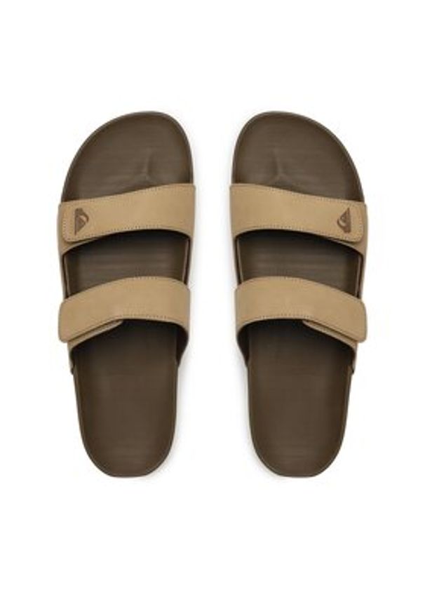 Quiksilver Klapki AQYL101256 Beżowy. Kolor: beżowy. Materiał: skóra