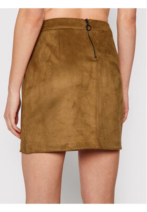 Vero Moda Spódnica mini Donnadina 10210430 Brązowy Regular Fit. Kolor: brązowy. Materiał: syntetyk