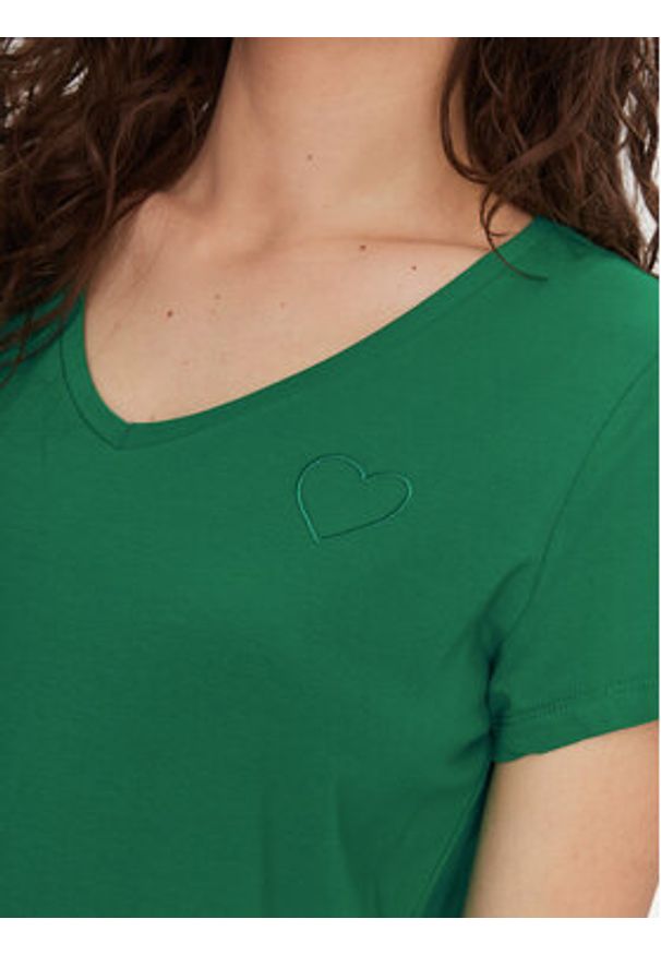 Pieces T-Shirt New Billy 17102921 Zielony Regular Fit. Kolor: zielony. Materiał: bawełna